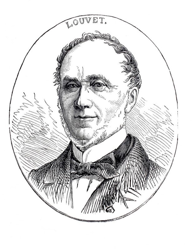 Charles Louvet, born on 22 October 1806 and died on 2 March 1882, was a French banker and politician, Historical, digitally enhanced reproduction of a 19th century original