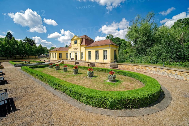 Orangery, castle park, Museum Zeitzer Schloss Moritzburg, early baroque style, Zeitz, Saxony-Anhalt, Germany
