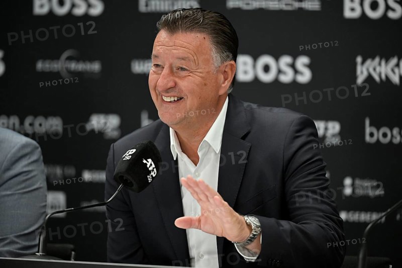 PK Press Conference, Tournament Director Edwin Weindorfer, smiles, gesture gesture tennis, ATP 250, BOSS Open 2025, Stuttgart, Baden-Württemberg, Germany
