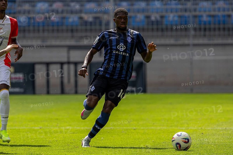 Waldhof Mannheim v FC Emmen, Netherlands (last test match in front of the start of the new season) ***On the ball: Emmanuel Iwe (14, Mannheim)