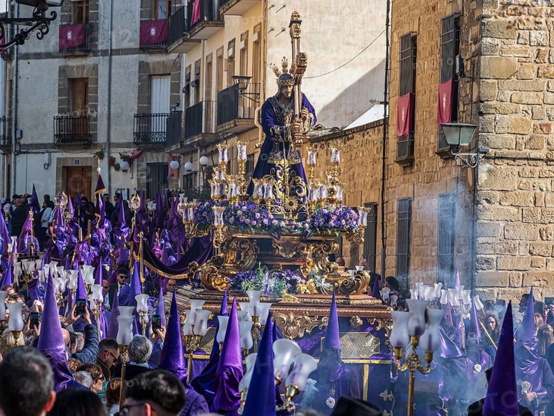 Semana santa procession, Plaza de Vazquez de Molin, holy week before easter, Ubeda, Unesco heritage city, Andalusia, Spain