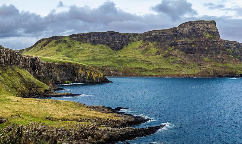 Cliffs over Neist Point Lighthouse, Isle of Skye, Scotland, UK