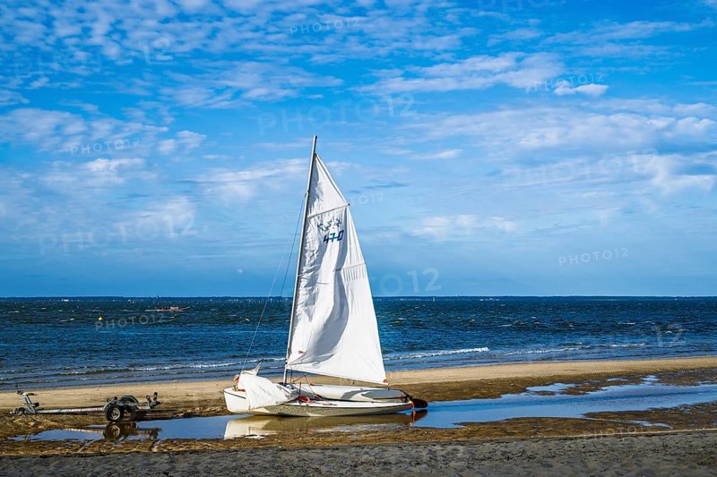 Marina and Beach in Arcachon, Gironde, France