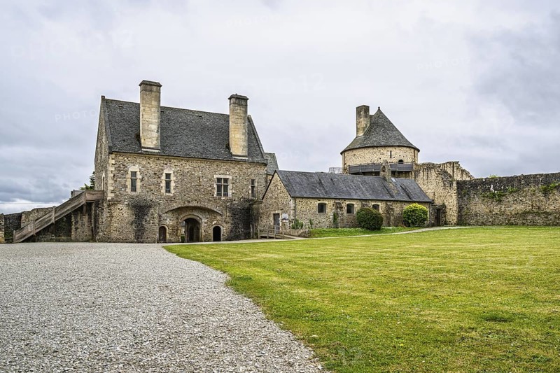 Castle ruin of Chateau de Saint-Sauveur-le-Vicomte, Manche, Normandy, France