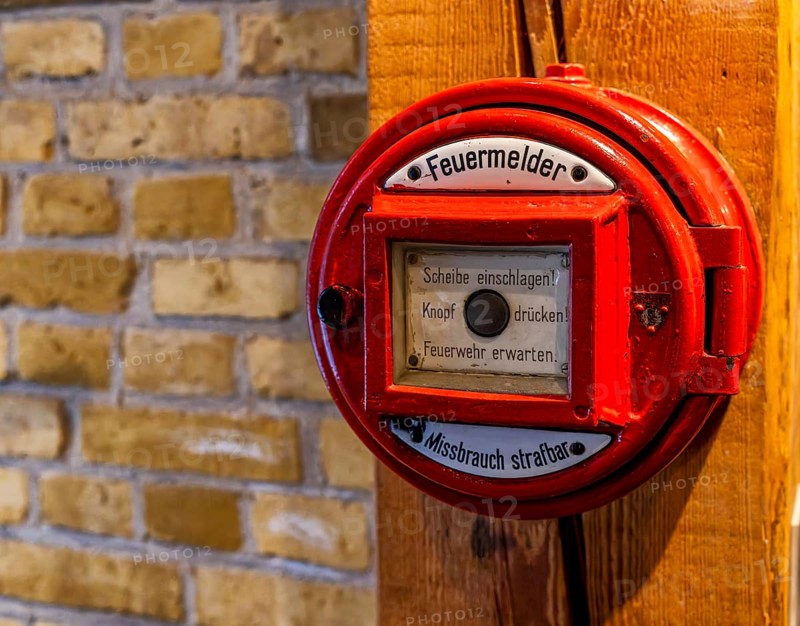 Interior photograph, historical exhibition, old fire alarm, Berlin Spandau Citadel, Berlin, Germany