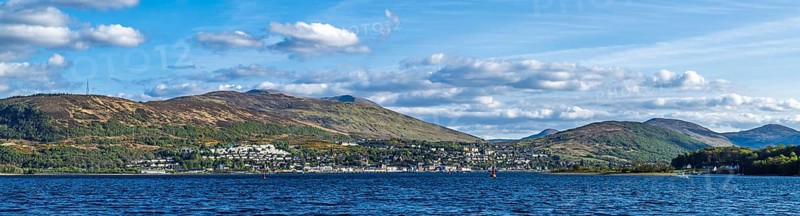 Ort William from Caol Beach, Corpach, Highland, Scotland, UK
