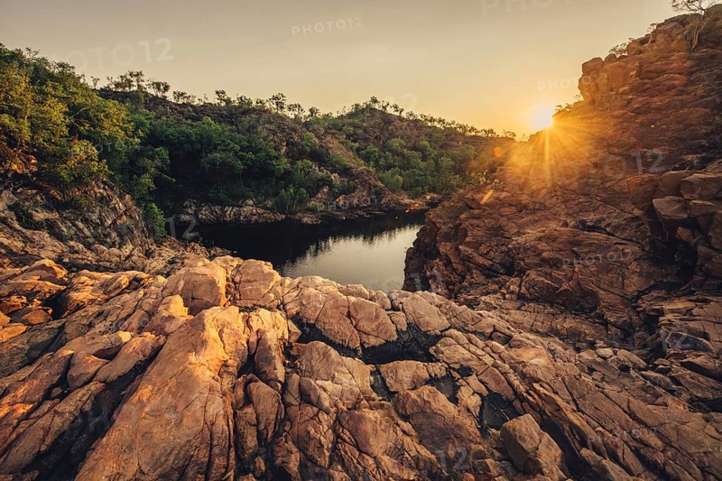 Sunrise Edith Falls in northern Australia, Australia
