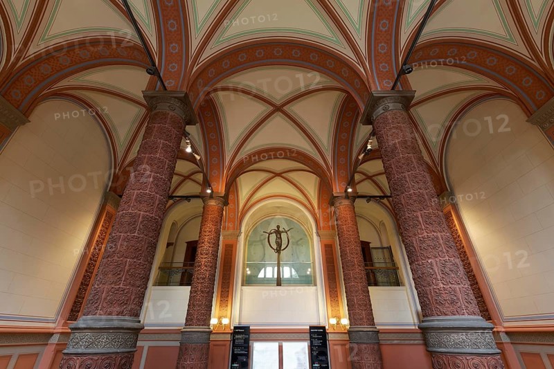 Aula in the main building of the University of Rostock, Mecklenburg-Vorpommern, Germany
