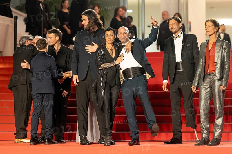 Cannes, France - 15.5.2024: Sergi López, Bruno Núñez, a güst, Óliver Laxe, Jade Oukid, Richard Bellamy, Tonin Janvier and Stefania Gadda during the SIRAT Red Carpet of the 78th Cannes International Film Festival. The film festival takes place from 13 to 24 May 2025