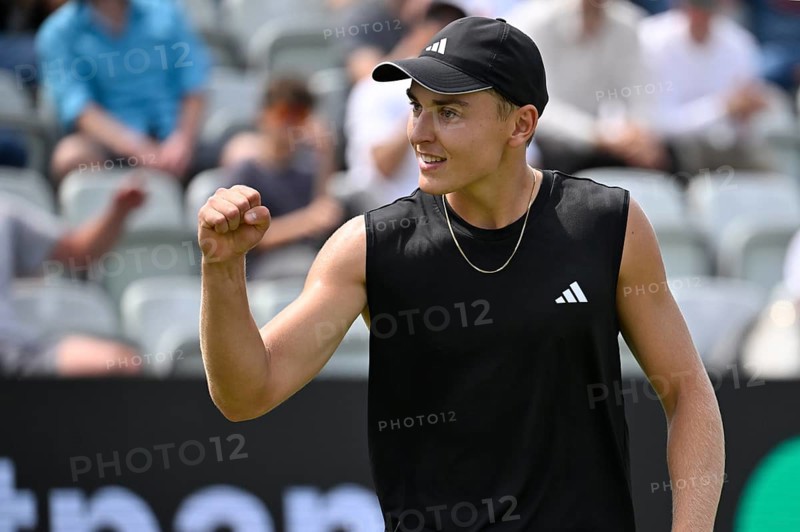 Justin Engel GER Cheers Emotion Gesture Gesture Tennis, ATP 250, BOSS Open 2025, Stuttgart, Baden-Württemberg, Germany