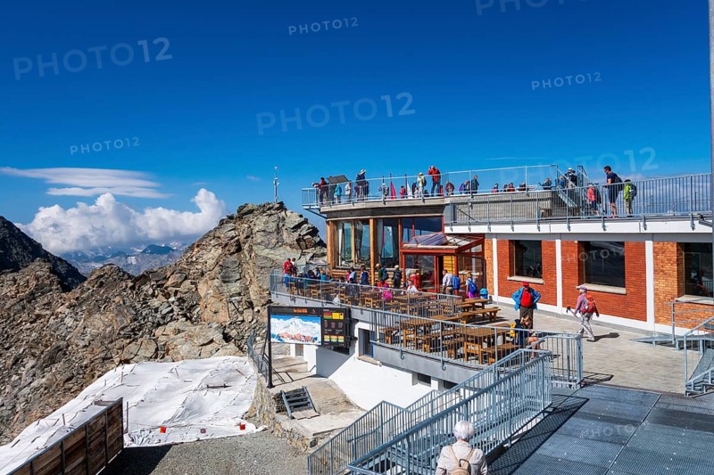 Panorama restaurant, on Piz Murtel, Corvatsch, Engadin, Graubünden, Switzerland