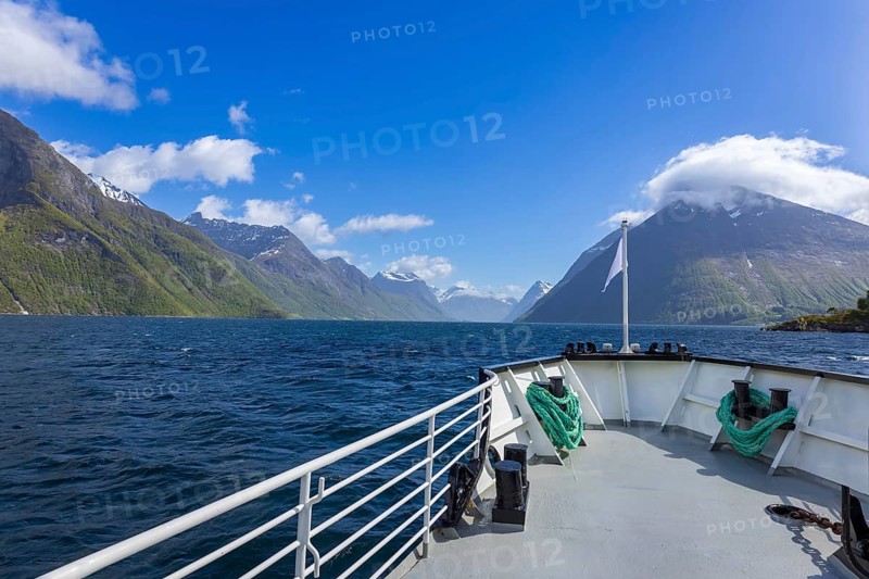 Alesund, port town in Norway famous for Art Nouveau architecture, fjords and scenic landscapes