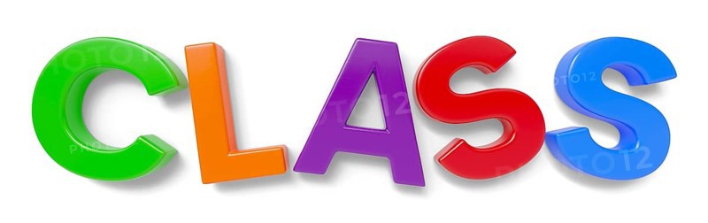 Plastic magnetic letters spelling the phrase back to class with drop shadow isolated on a white background