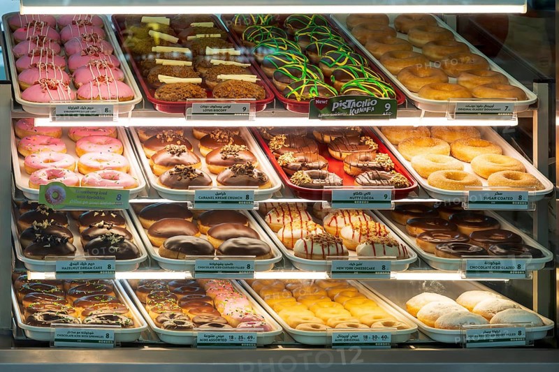 Donut sales shelf