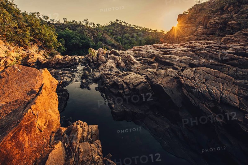 Sunrise Edith Falls in northern Australia, Australia