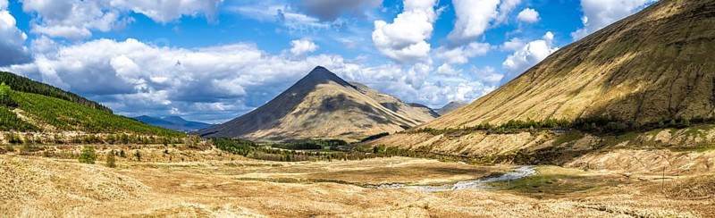 Panorama of Beinn Dorain, Bridge of Orchy, Highlands, Scotland, UK
