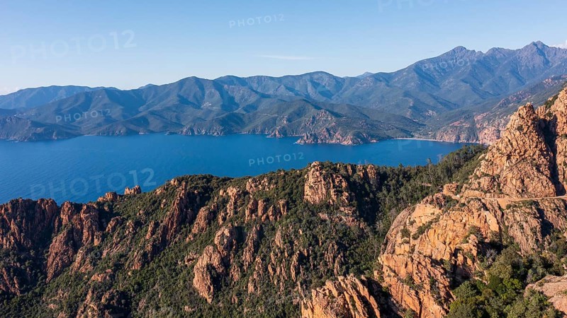 Bizarre rock formations, Calanche, Les Calanches de Piana, Gulf of Porto, Corse-du-Sud, Corsica