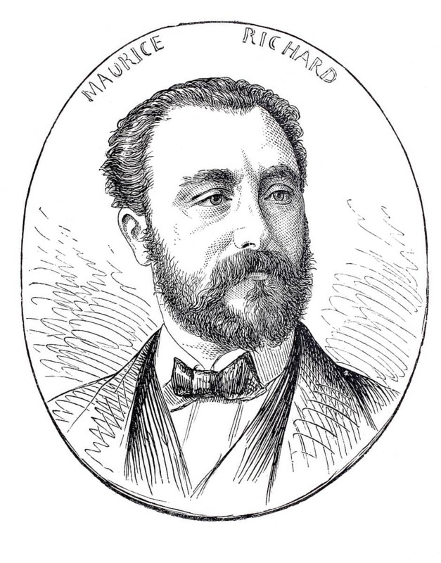 Maurice Louis Richard, born on 26 October 1832, died on 4 November 1888, was a French lawyer and politician, Historical, digitally enhanced reproduction of a 19th century original