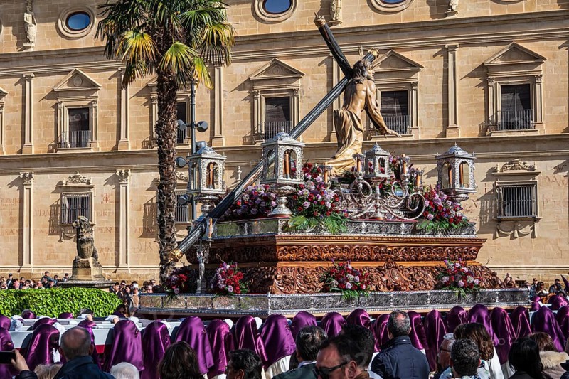 Semana santa procession, Plaza de Vazquez de Molin, holy week before easter, Ubeda, Unesco heritage city, Andalusia, Spain