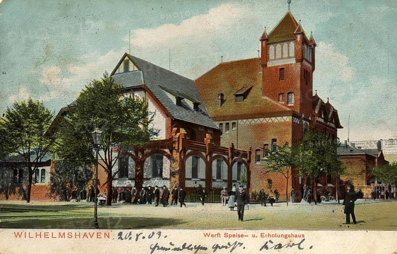Historical postcard, picture postcard, Wilhelmshaven, Lower Saxony, Germany, digitally enhanced reproduction of an original from around 1900, picture postcard