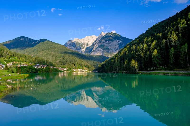 Reservoir, Lago di Santa Caterina, Auronzo di Cadore, Dolomites, Trentino, Italy