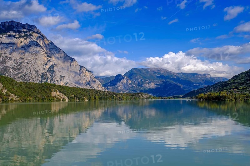 At Lago di Cavedine, behind Monte Casale, Sarca Valley, Trentino, Italy
