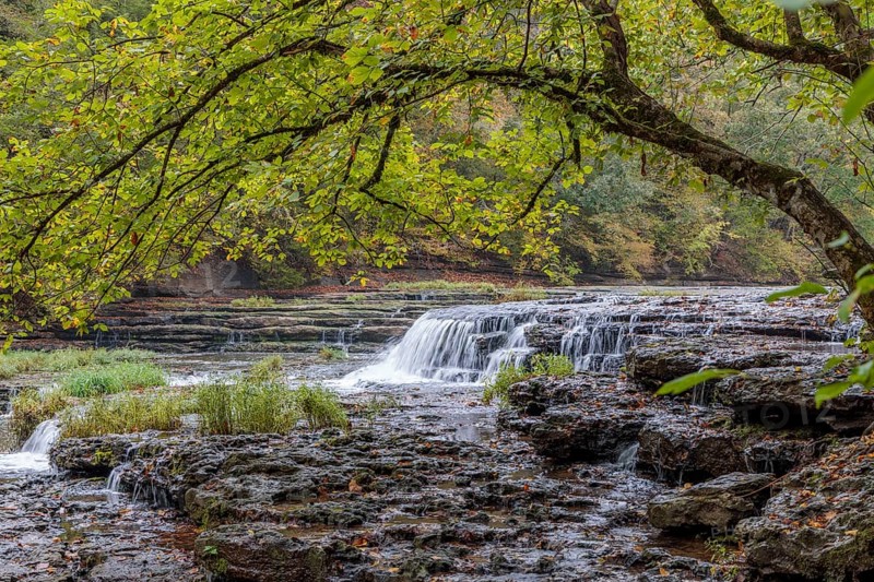 Falling Water Cascades in Burgess Falls State Park near Cookeville, Tennessee
