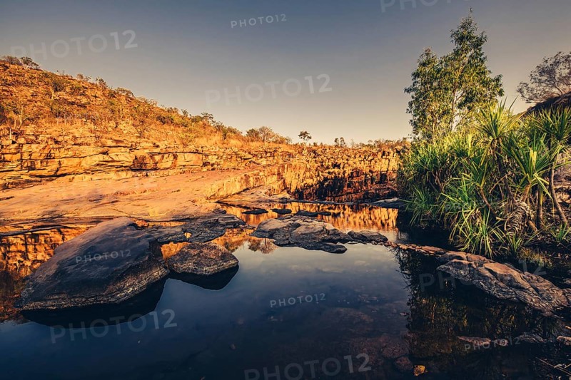 Bell Gorge, The Kimberleys, waterfall, sunrise in the outback, Australia
