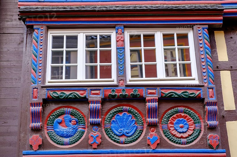 Half-timbered houses, Bad Münstereifel, Eifel, Euskirchen district, North Rhine-Westphalia, Germany