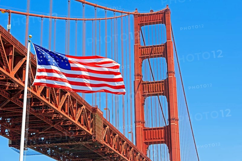 View of Golden Gate Bridge, San Francisco, California, USA