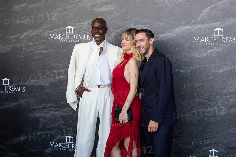 Bruce Darnell, Lottie Moss and Marcel Remus at the Remus Lifestyle Night on the roof terrace of the Pure Salt Hotel in El Toro, Magaluf, Majorca, Spain on 31/07/2025