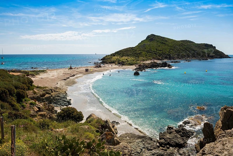 Wild beach, Sentier du littoral, Plage Ranc, Cap Taillat, Saint Tropez, Var, French Riviera, Provence-Alpes-Cote d'Azur, Cote d Azur, France