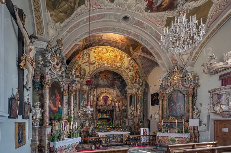 Holy Sepulchre, painted around 1767 by the painter Johann Joachim Pfaundler, St Donatus Church, Dorfstraße 20, Patsch, district of Innsbruck, Tyrol, Austria
