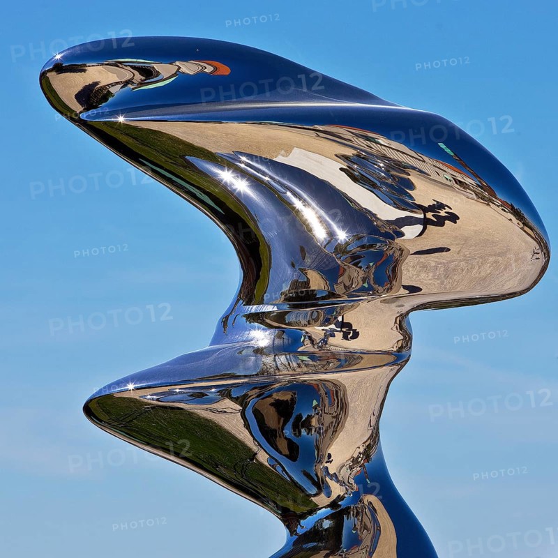 Stainless steel sculpture entitled Points of View by Tony Cragg, Mathildenhöhe, Darmstadt, Hesse, Germany