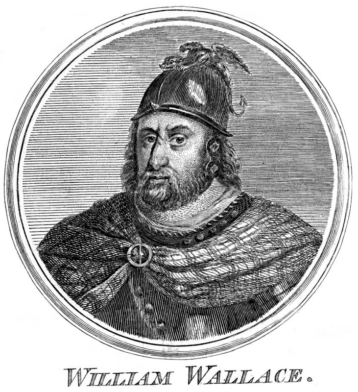 Sir William Wallace (born around 1270 presumably in Elderslie near Johnstone, Scotland, died 23 August 1305 in London, England), Scottish freedom fighter, Historical, digitally restored reproduction from a 19th century original, Record date not stated