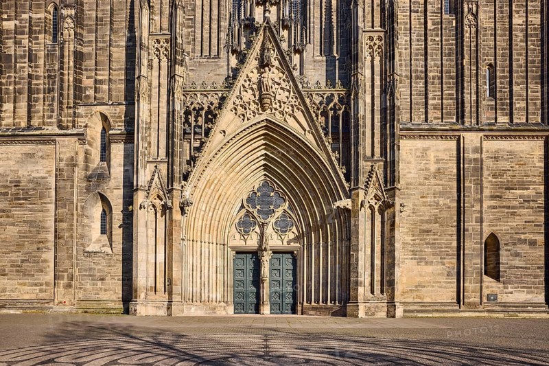 Magdeburg Cathedral, sandstone architecture, entrance portal, door, Magdeburg, state capital, independent city, Saxony-Anhalt, Germany