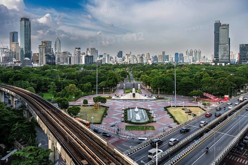 Skyline Lumpini Park, Bangkok, Thailand