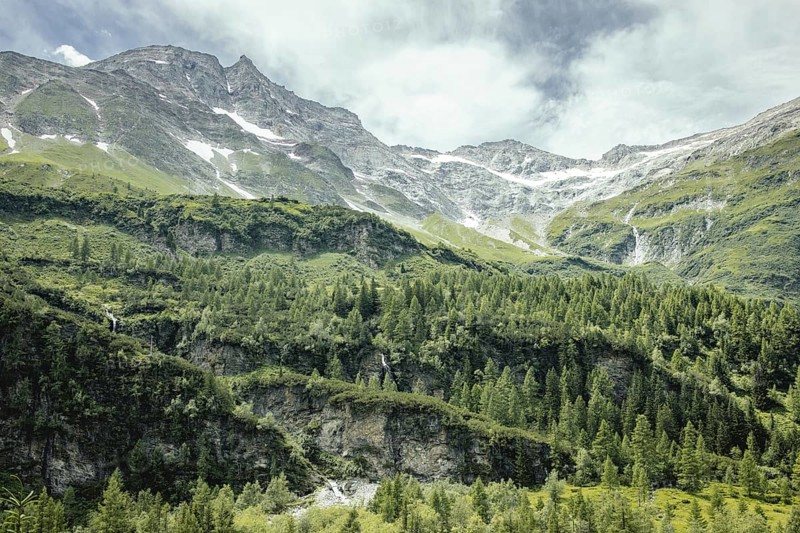 View of the Hoher Sonnblick, Rauris, Pinzgau, Salzburg, Austria