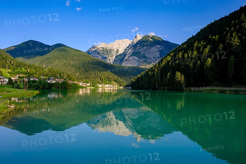 Reservoir, Lago di Santa Caterina, Auronzo di Cadore, Dolomites, Trentino, Italy
