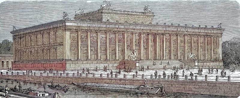 The Old Museum of Berlin, built by Schinkel, view from the Lustgarten, around 1895, Germany
