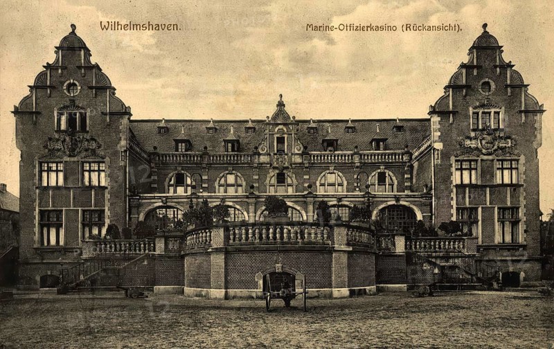Historical postcard, picture postcard, naval officers' mess Wilhelmshaven, Lower Saxony, Germany, digitally enhanced reproduction of an original from around 1900, picture postcard