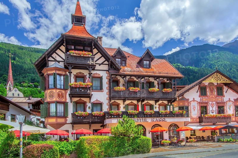 Historic Posthotel Kassl, Ötz, Ötztal, Ötztal Alps, Tyrol, Austria