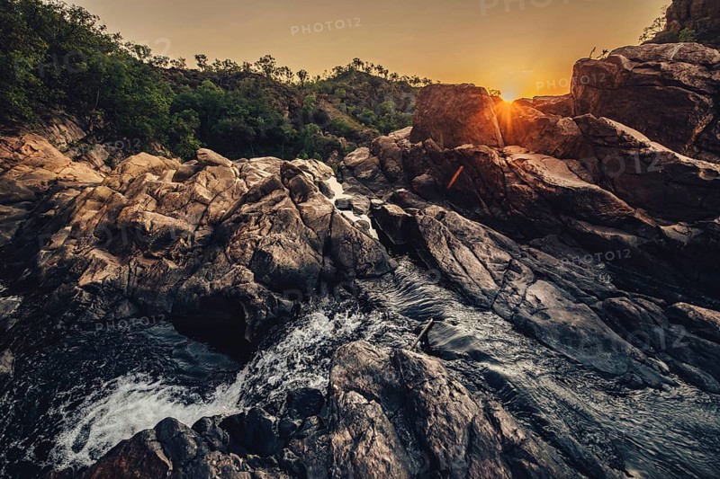 Sunrise Edith Falls in northern Australia, Australia