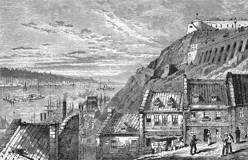 The Citadel with a view of the St Lawrence Seaway, Quebec, c. 1870, Canada, digital reproduction of a historical original