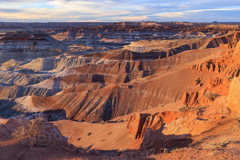 Colorful deposits of the Chinle Formation exposed at Little Painted Desert County Park near Winslow, Arizona