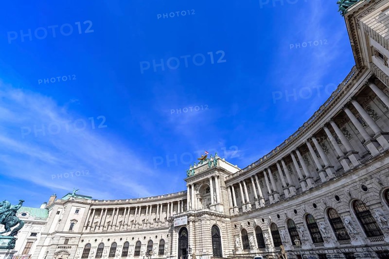 Austria, Vienna, famous Hofburg palace and Heldenplatz - Heroes Square plaza