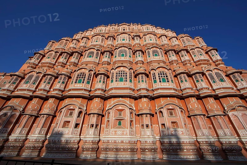 Hawa Mahal or Palace of the Winds in the old city centre, Jaipur, Rajasthan, India