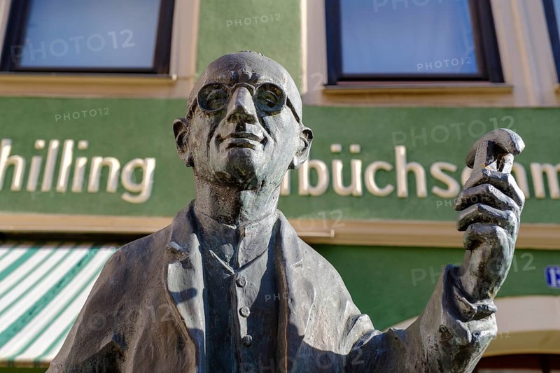 Cucumber Alex, monument, Coburg, Upper Franconia, Franconia, Bavaria, Germany