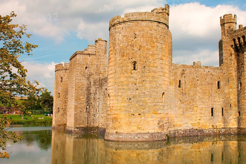 Bodiam Castle is located in East Sussex near the River Rother. It has long been one of England's most popular and best-known castles. England, UK