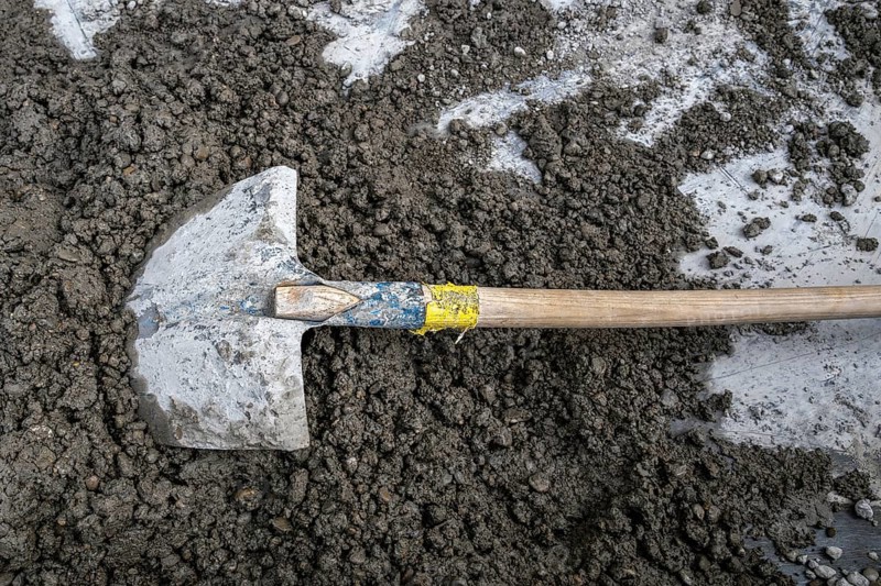 Construction site Shovel gravel